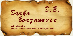 Darko Borzanović vizit kartica